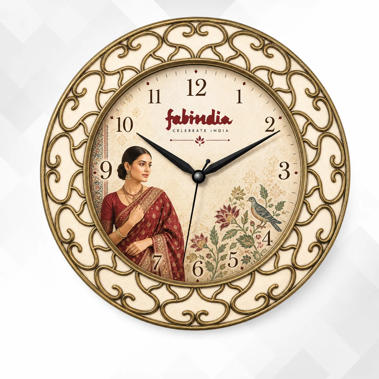 Ornate Traditional Wall Clock, 12 inch - custom promotional clock