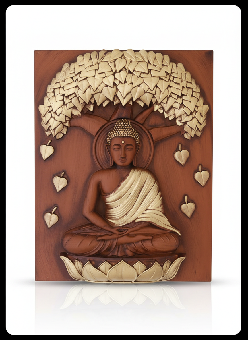 Theo Gautam Buddha Wall Art - 22x17" - Theo - Wall Art 22 inch - Gautam Buddha, Wall Art, Buddha Decor - Image 2