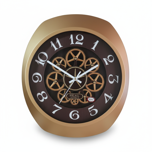 Gold Gear Wall Clock - Elegant Home Decor key highlights